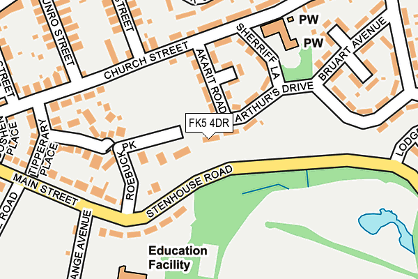 FK5 4DR map - OS OpenMap – Local (Ordnance Survey)