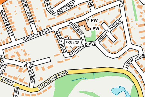 FK5 4DS map - OS OpenMap – Local (Ordnance Survey)