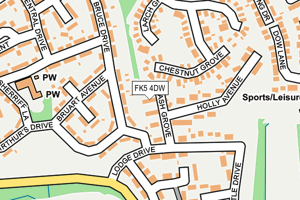 FK5 4DW map - OS OpenMap – Local (Ordnance Survey)