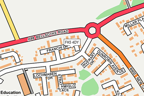 FK5 4DY map - OS OpenMap – Local (Ordnance Survey)