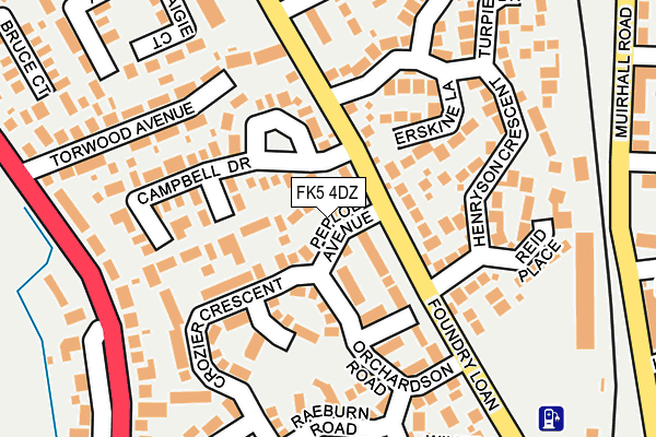 FK5 4DZ map - OS OpenMap – Local (Ordnance Survey)