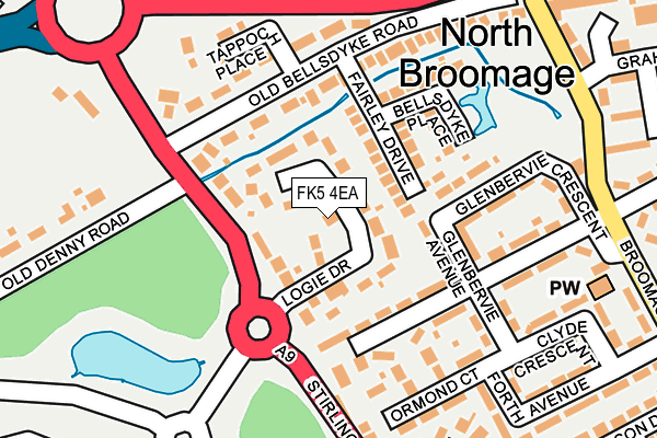 FK5 4EA map - OS OpenMap – Local (Ordnance Survey)