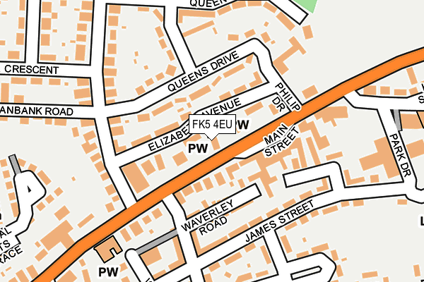 FK5 4EU map - OS OpenMap – Local (Ordnance Survey)