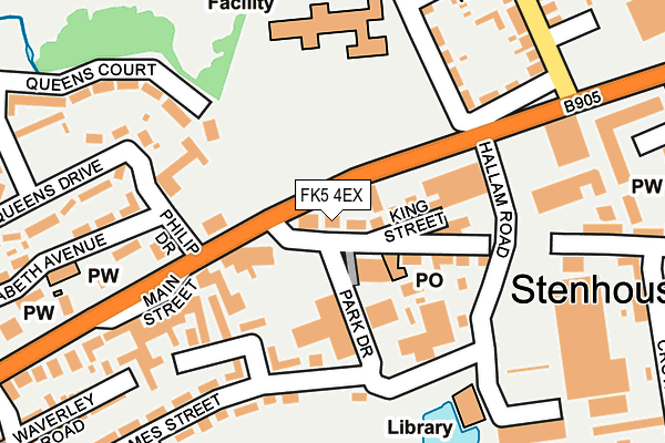 FK5 4EX map - OS OpenMap – Local (Ordnance Survey)