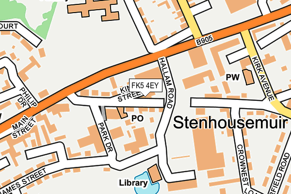 FK5 4EY map - OS OpenMap – Local (Ordnance Survey)