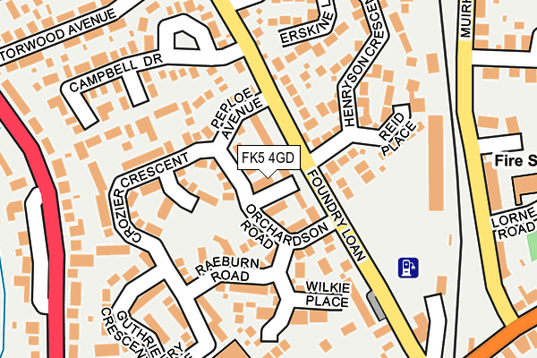 FK5 4GD map - OS OpenMap – Local (Ordnance Survey)