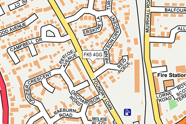 FK5 4GG map - OS OpenMap – Local (Ordnance Survey)