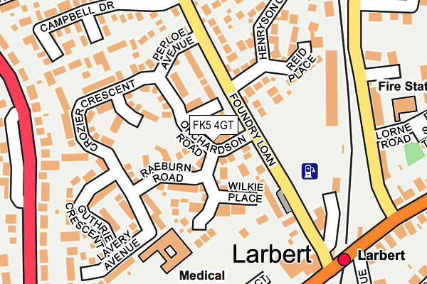 FK5 4GT map - OS OpenMap – Local (Ordnance Survey)