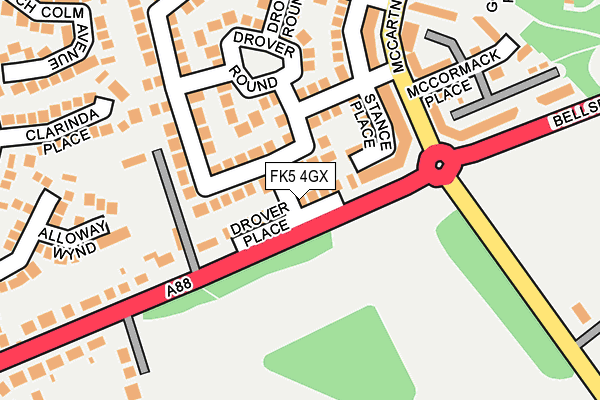 FK5 4GX map - OS OpenMap – Local (Ordnance Survey)