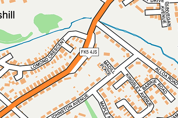 FK5 4JS map - OS OpenMap – Local (Ordnance Survey)