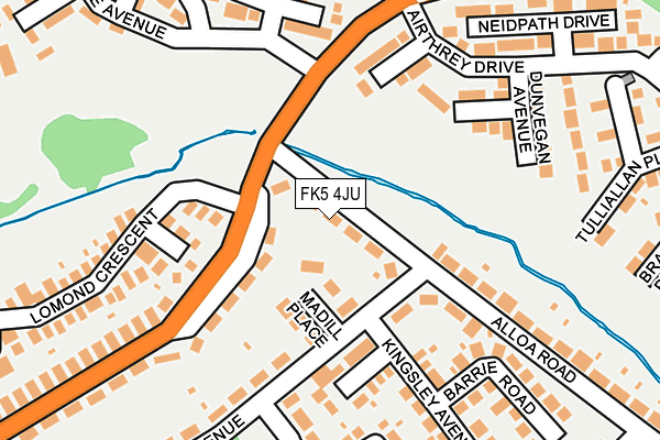 FK5 4JU map - OS OpenMap – Local (Ordnance Survey)