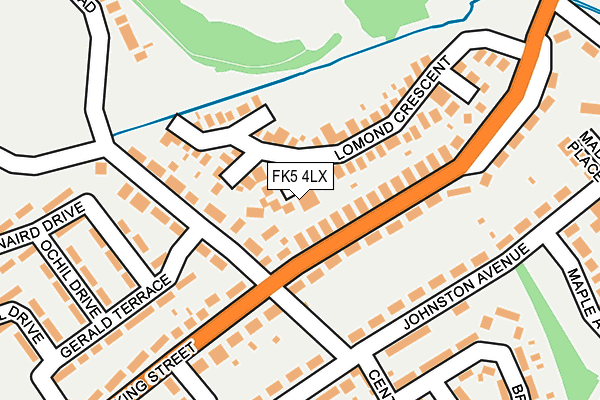 FK5 4LX map - OS OpenMap – Local (Ordnance Survey)