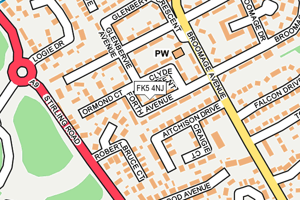FK5 4NJ map - OS OpenMap – Local (Ordnance Survey)