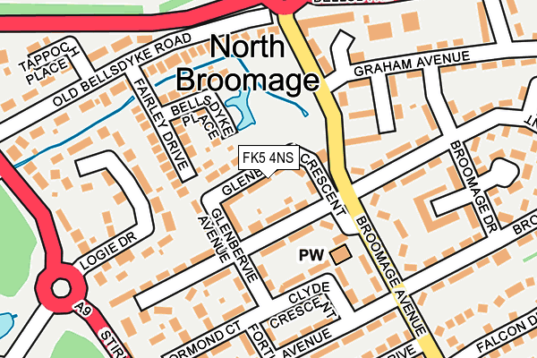 FK5 4NS map - OS OpenMap – Local (Ordnance Survey)