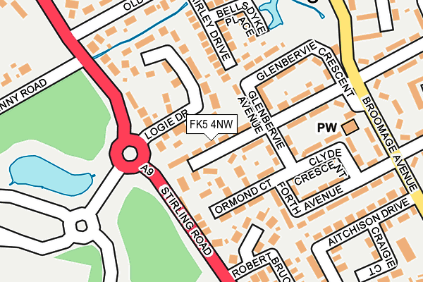 FK5 4NW map - OS OpenMap – Local (Ordnance Survey)