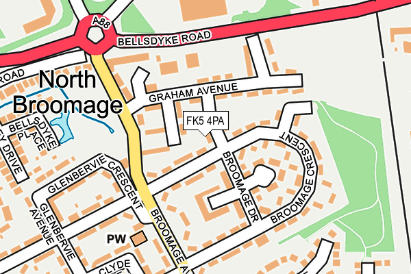 FK5 4PA map - OS OpenMap – Local (Ordnance Survey)