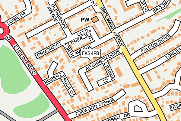 FK5 4PB map - OS OpenMap – Local (Ordnance Survey)
