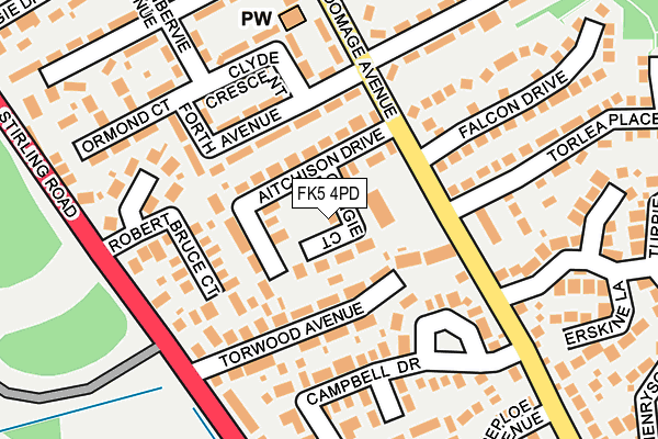 FK5 4PD map - OS OpenMap – Local (Ordnance Survey)