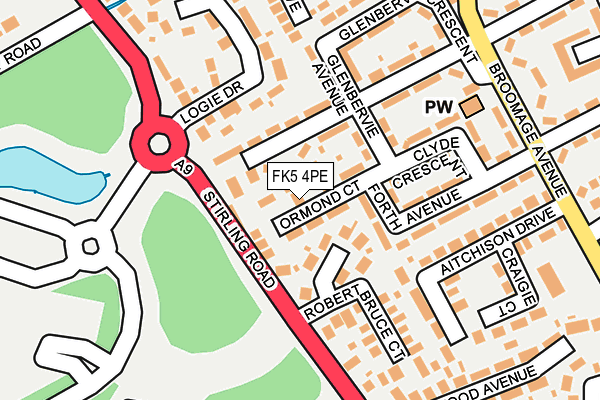 FK5 4PE map - OS OpenMap – Local (Ordnance Survey)