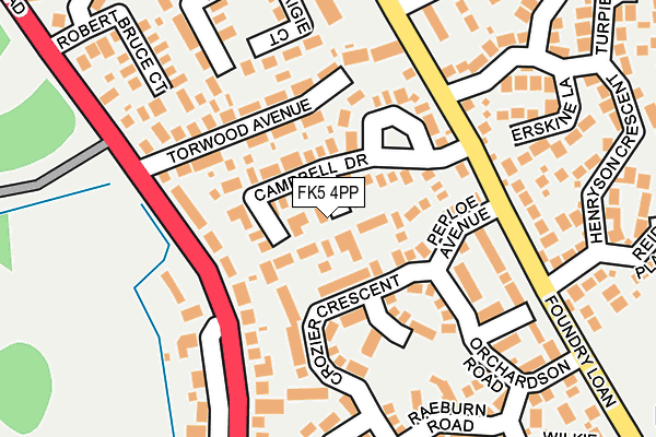 FK5 4PP map - OS OpenMap – Local (Ordnance Survey)