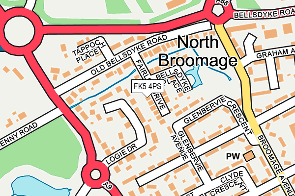 FK5 4PS map - OS OpenMap – Local (Ordnance Survey)