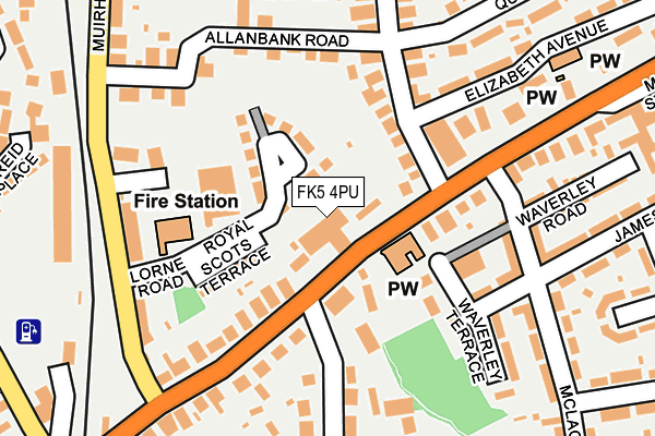 FK5 4PU map - OS OpenMap – Local (Ordnance Survey)