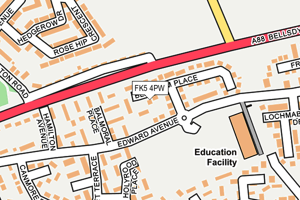 FK5 4PW map - OS OpenMap – Local (Ordnance Survey)