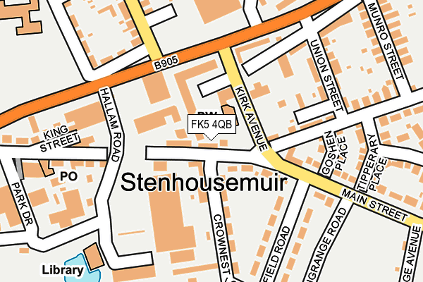 FK5 4QB map - OS OpenMap – Local (Ordnance Survey)