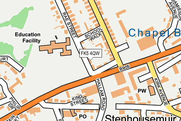 FK5 4QW map - OS OpenMap – Local (Ordnance Survey)