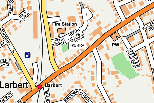 FK5 4RA map - OS OpenMap – Local (Ordnance Survey)