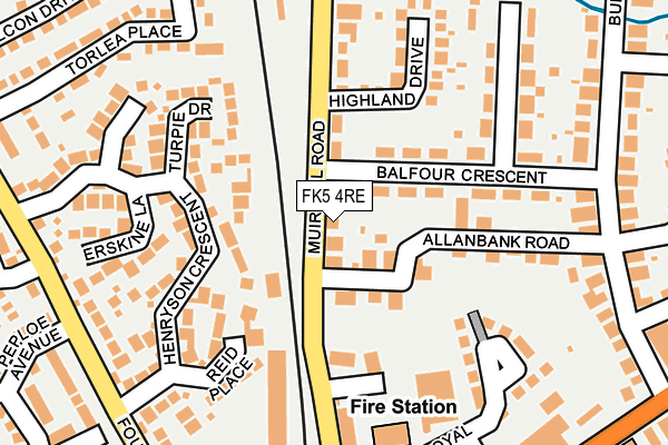 FK5 4RE map - OS OpenMap – Local (Ordnance Survey)