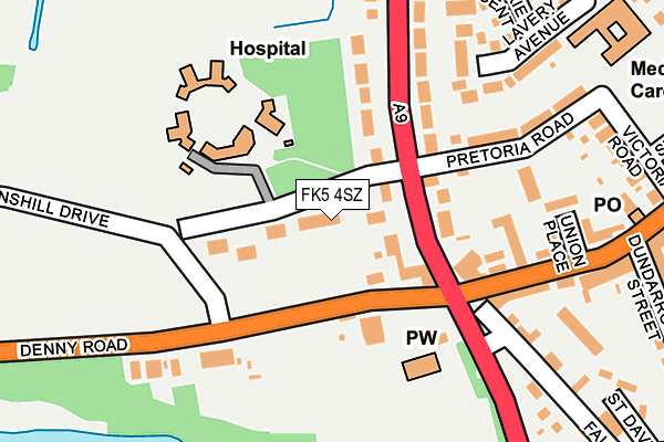 FK5 4SZ map - OS OpenMap – Local (Ordnance Survey)