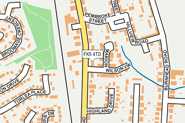 FK5 4TD map - OS OpenMap – Local (Ordnance Survey)