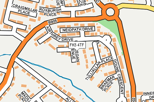 FK5 4TF map - OS OpenMap – Local (Ordnance Survey)