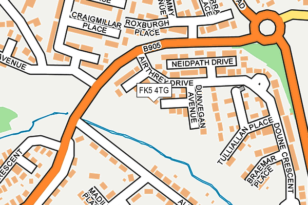 FK5 4TG map - OS OpenMap – Local (Ordnance Survey)