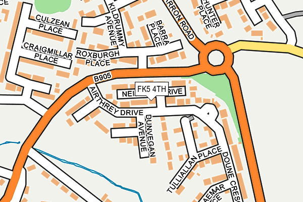 FK5 4TH map - OS OpenMap – Local (Ordnance Survey)