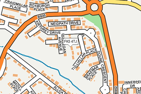 FK5 4TJ map - OS OpenMap – Local (Ordnance Survey)