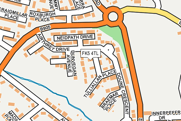 FK5 4TL map - OS OpenMap – Local (Ordnance Survey)