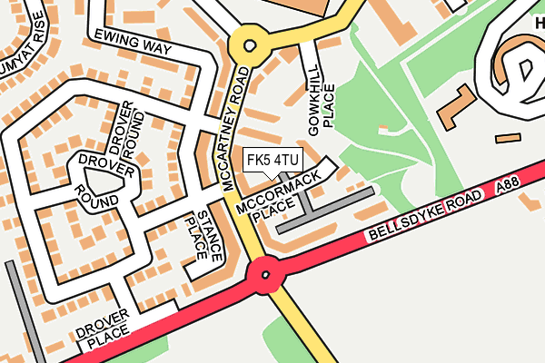 FK5 4TU map - OS OpenMap – Local (Ordnance Survey)