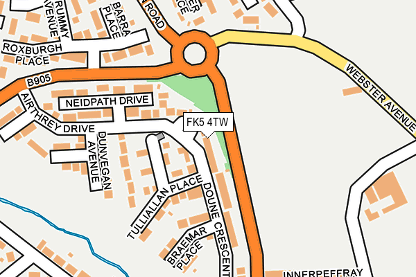 FK5 4TW map - OS OpenMap – Local (Ordnance Survey)