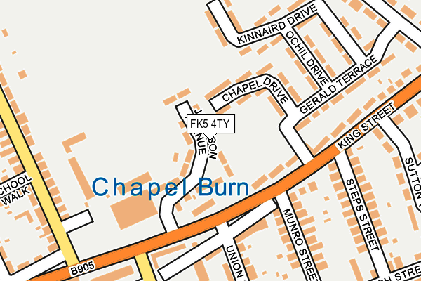 FK5 4TY map - OS OpenMap – Local (Ordnance Survey)