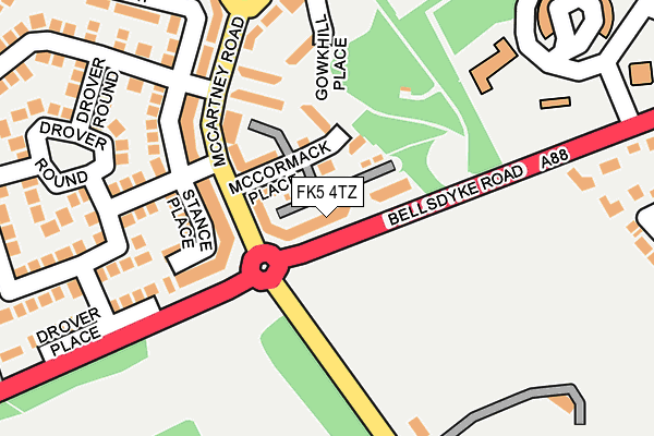 FK5 4TZ map - OS OpenMap – Local (Ordnance Survey)