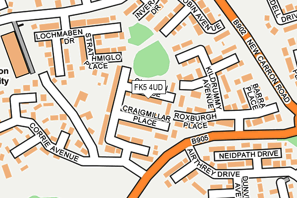 FK5 4UD map - OS OpenMap – Local (Ordnance Survey)