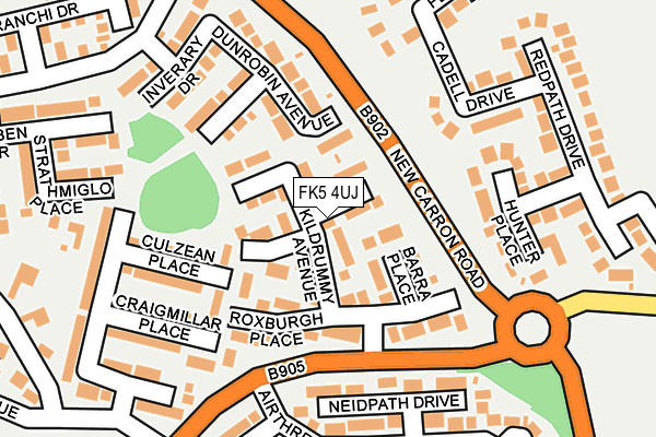 FK5 4UJ map - OS OpenMap – Local (Ordnance Survey)