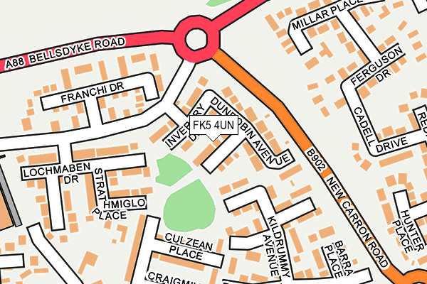 FK5 4UN map - OS OpenMap – Local (Ordnance Survey)