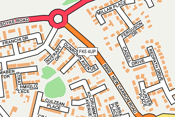 FK5 4UP map - OS OpenMap – Local (Ordnance Survey)