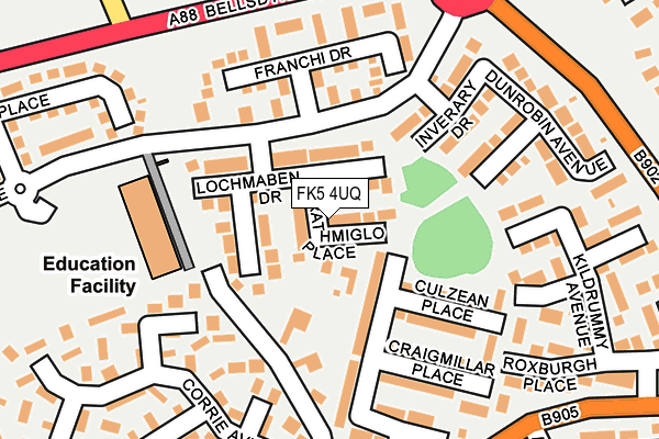 FK5 4UQ map - OS OpenMap – Local (Ordnance Survey)