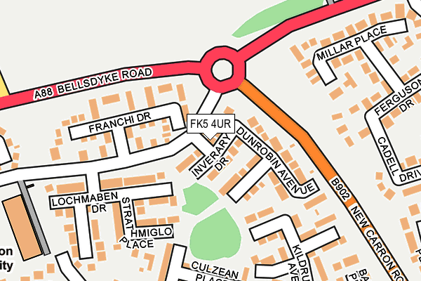 FK5 4UR map - OS OpenMap – Local (Ordnance Survey)