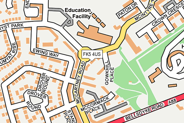 FK5 4US map - OS OpenMap – Local (Ordnance Survey)