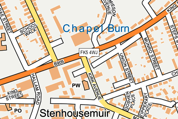 FK5 4WJ map - OS OpenMap – Local (Ordnance Survey)